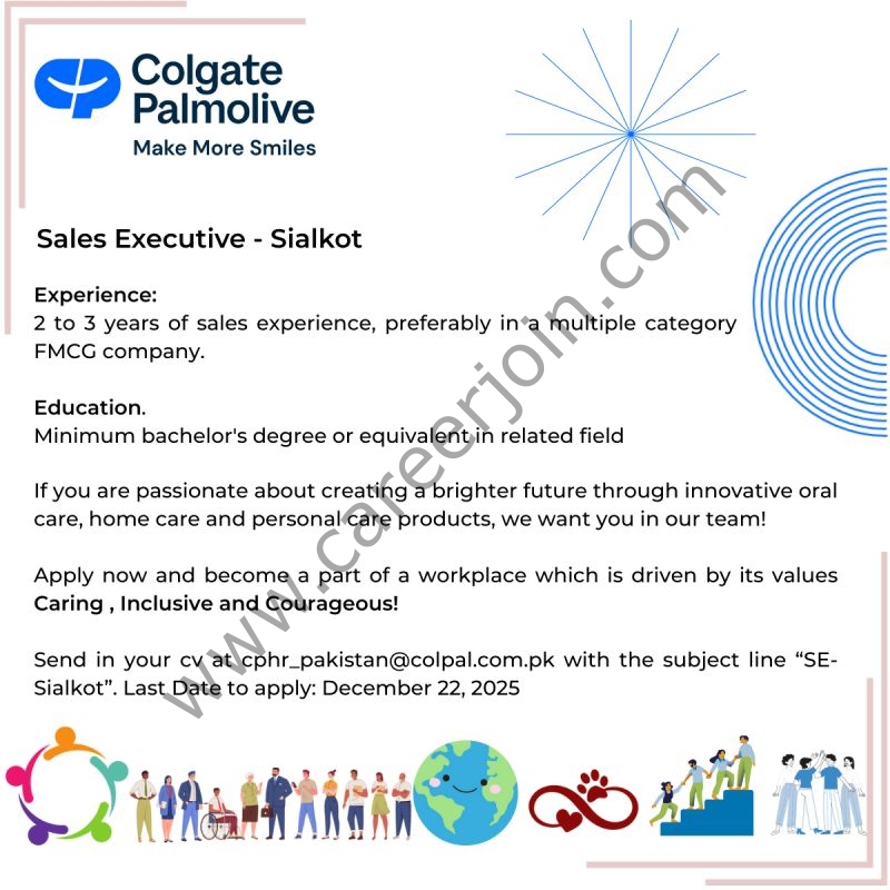 Colgate Pamolive Pakistan Jobs Sales Executive 1