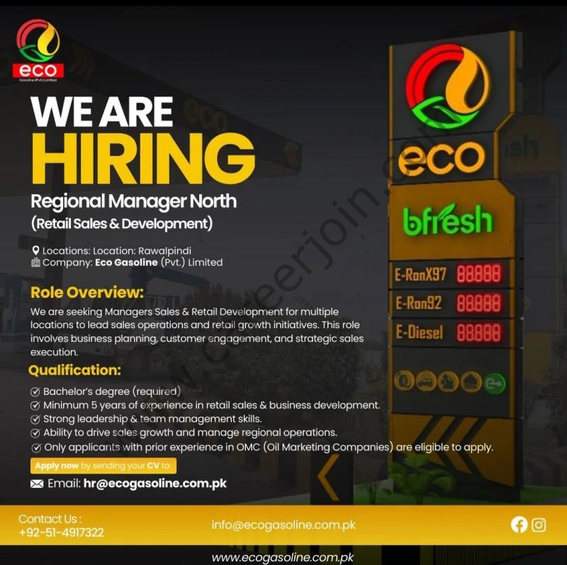 Eco Gasoline (Pvt) Limited Jobs December 2025 1