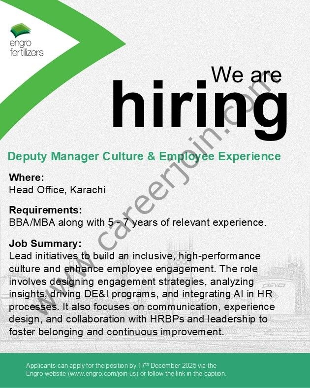 Engro Corporation Limited Jobs December 2025 1