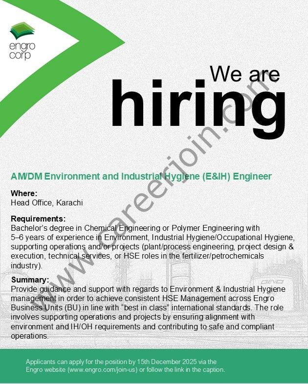 Engro Corporation Limited Jobs December 2025 3