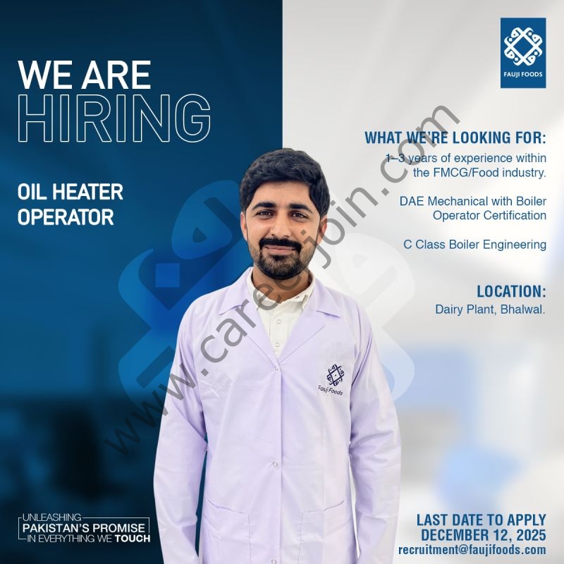 Fauji Foods Limited Jobs Oil Heater Operator 1