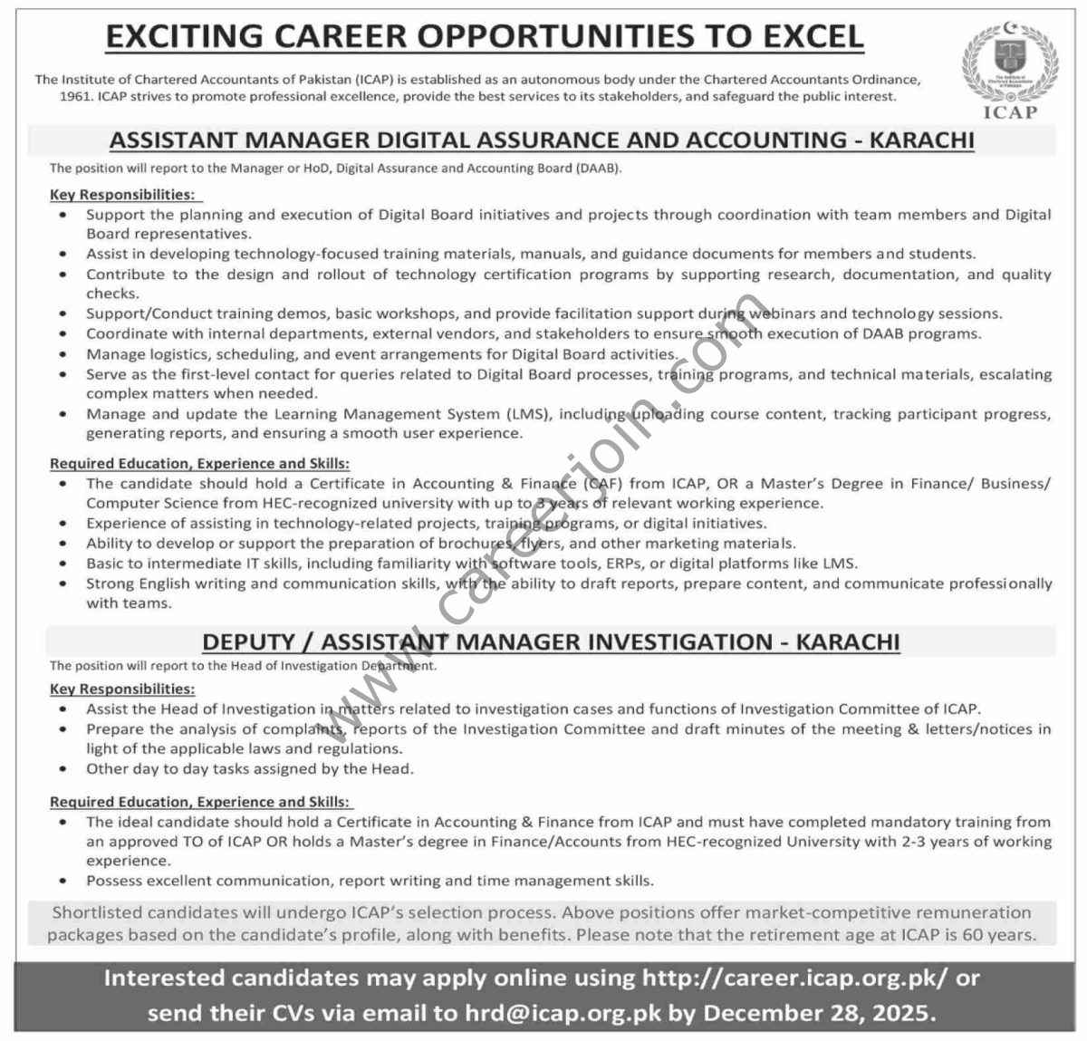 ICAP Jobs 14 December 2025 Dawn 1