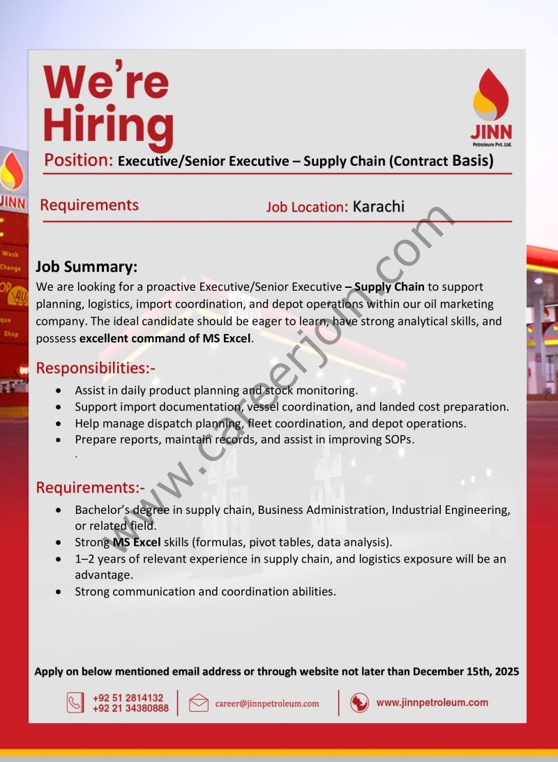 JINN Petroleum Jobs Executive/Senior Executive Supply Chain 1
