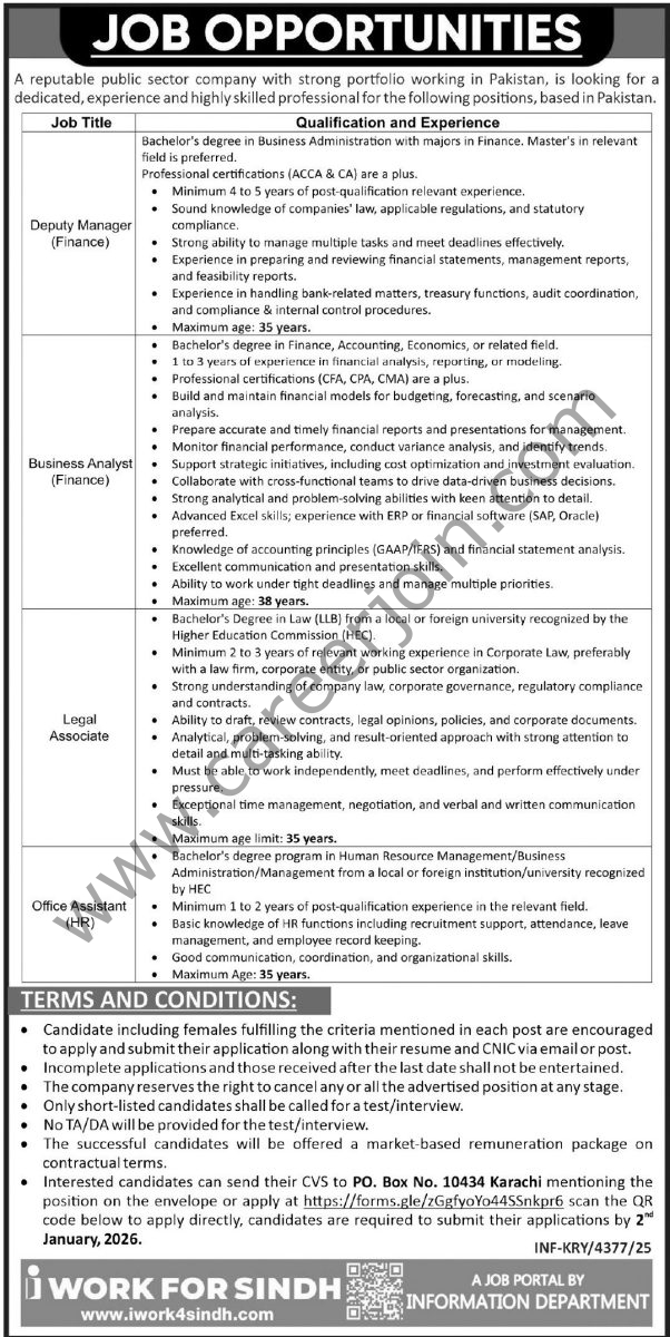 Public Sector Company Jobs 19 December 2025 Express Tribune 1
