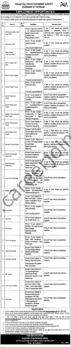 Punjab Private Partnership Authority Jobs 26 December 2025 Express Tribune 1
