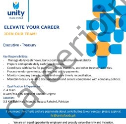 Unity Foods Limited Jobs Executive Treasury