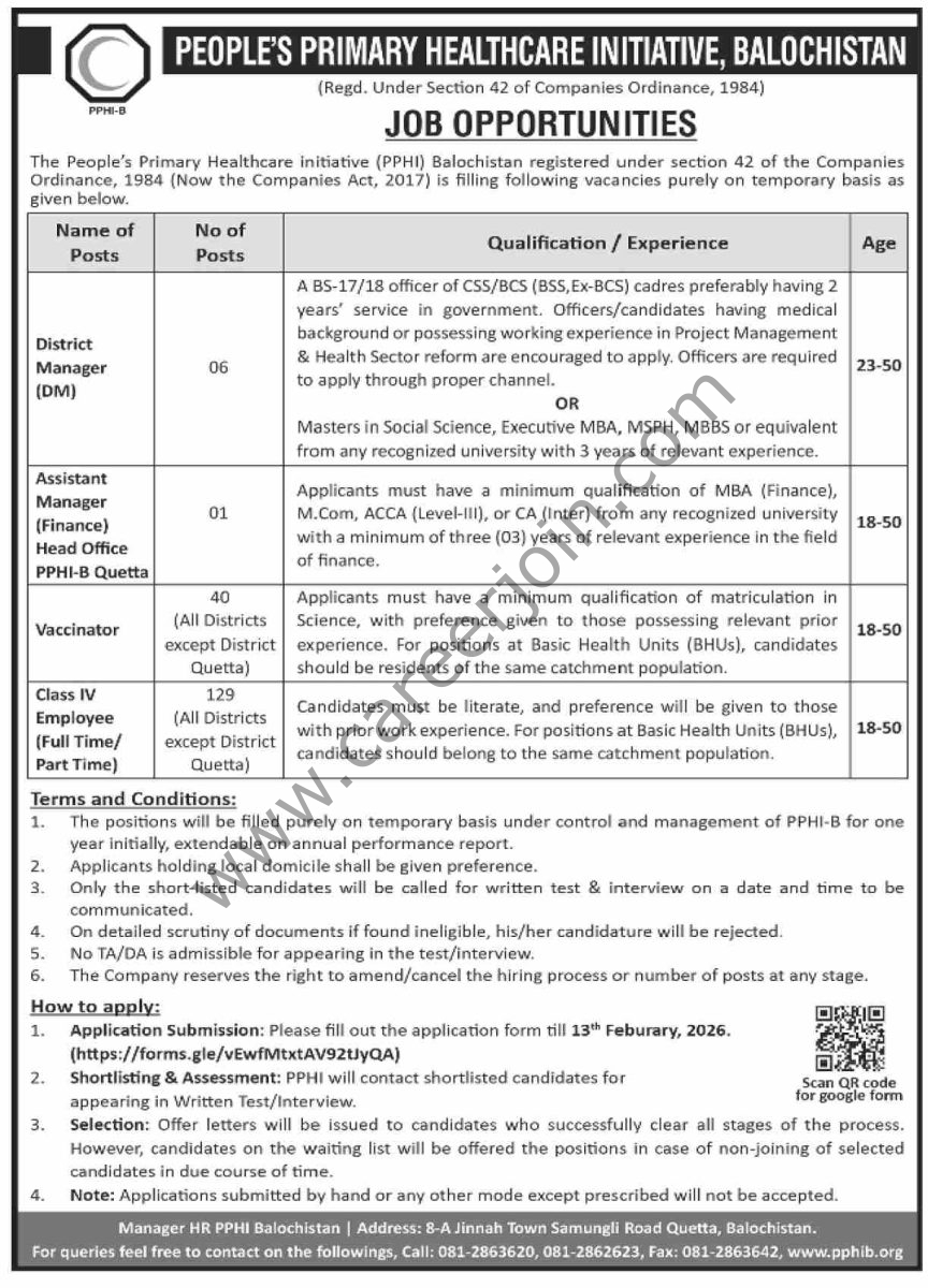 PPHI Balochistan Jobs 09 January 2026 Dawn 1