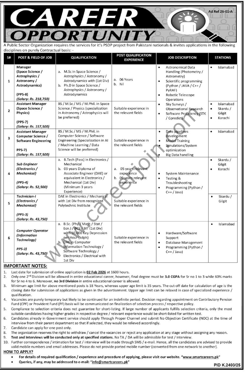 Public Sector Organization Jobs 18 January 2026 Express Tribune 1