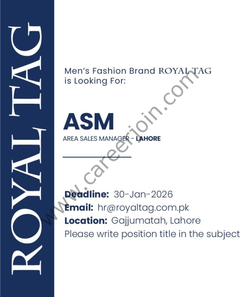 Royal Tagz Royal Tag Jobs ASM