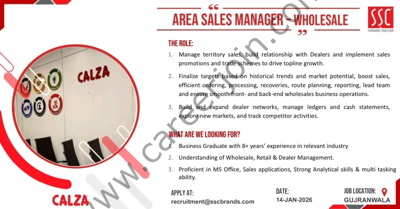 Service Sales Corporation SSC Jobs Area Sales Manager 1