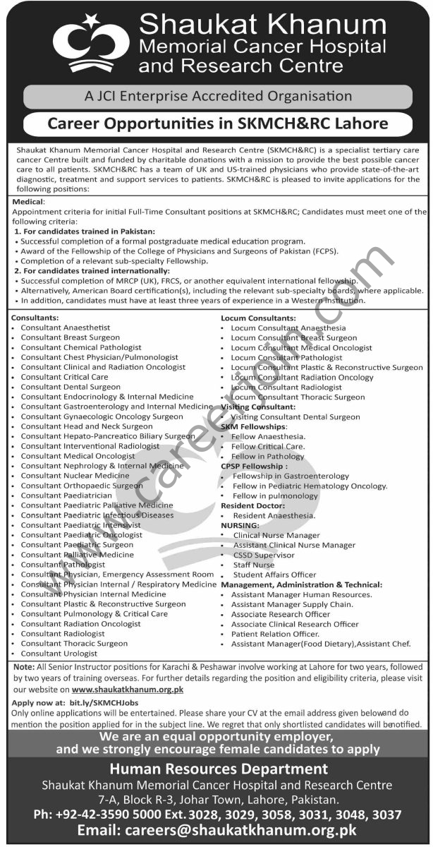 Shaukat Khanum Hospital Jobs 04 January 2026 Dawn 1
