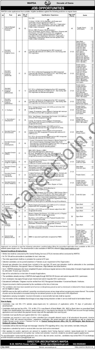 WAPDA Jobs 11 January 2026 Express Tribune 1