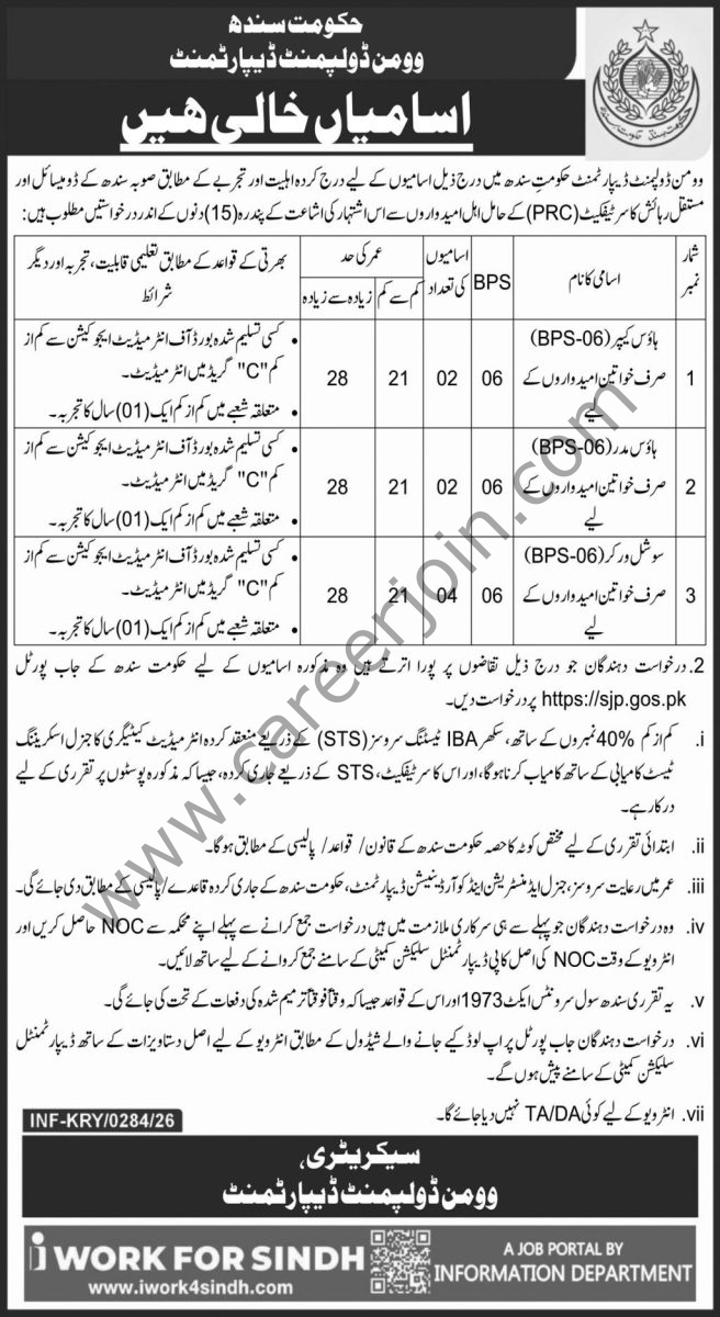 Women Development Department Jobs 27 January 2026 Express 1
