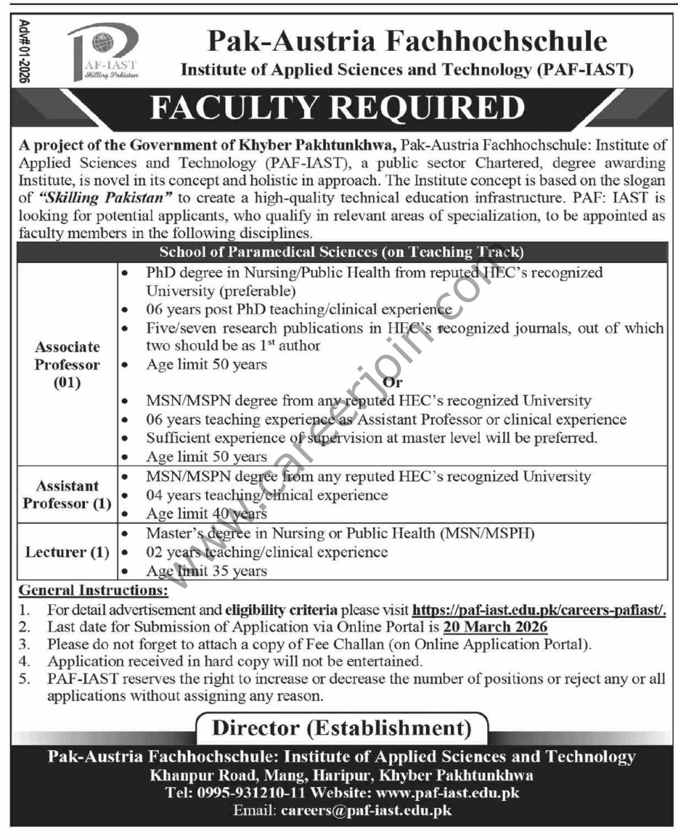 Pak Austria Fachhochschule Institute Jobs 22 February 2026 Dawn 1