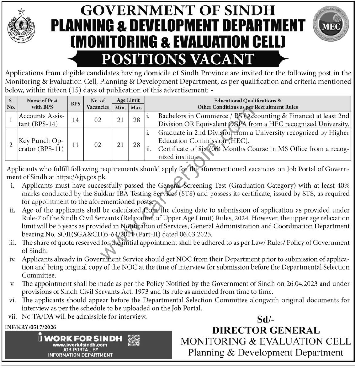 Planning & Development Department Sindh Jobs 13 February 2026 Express Tribune 1