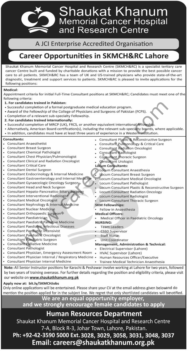 Shaukat Khanum Hospital Jobs 01 February 2026 Dawn 1