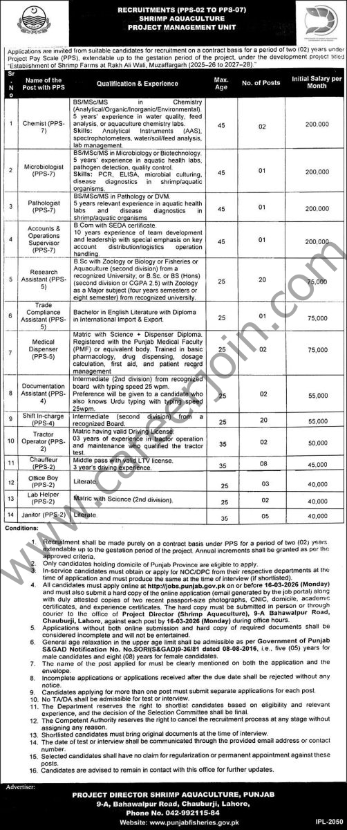 Shrimp Aquaculture Jobs 26 February 2026 Express 1