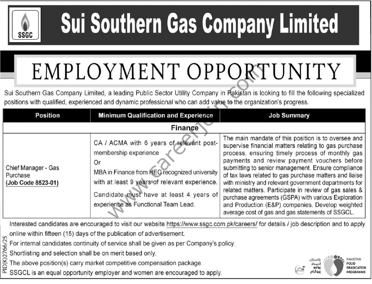 Sui Southern Gas Co Ltd SSGC Jobs 14 February 2026 Express Tribune 1
