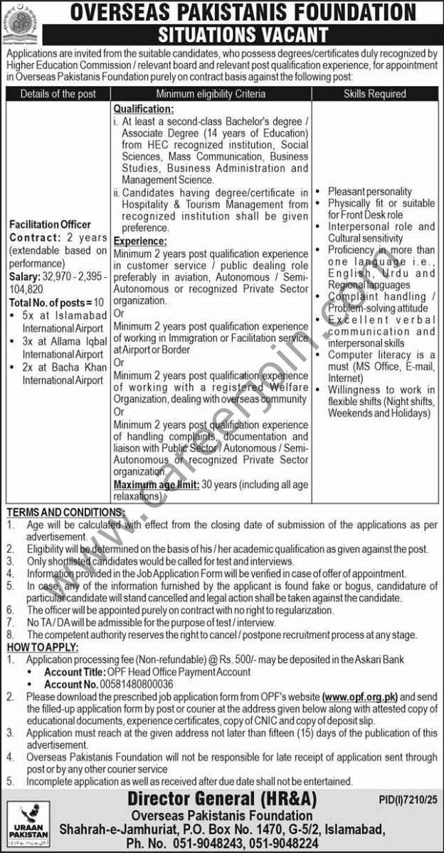 Overseas Pakistanis Foundation Jobs 05 March 2026 Express 1