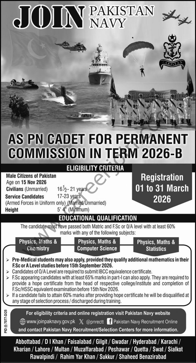 Pakistan Navy Jobs 01 March 2026 Express 1