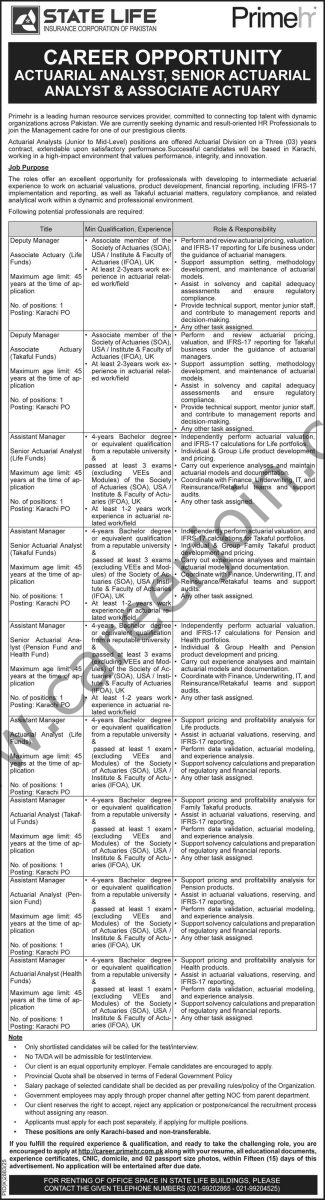 State Life Insurance Corp Jobs 01 March 2026 Express 1