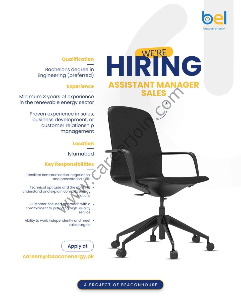 Beacon Energy Limited (BEL) Jobs Assistant Manager Sales 1