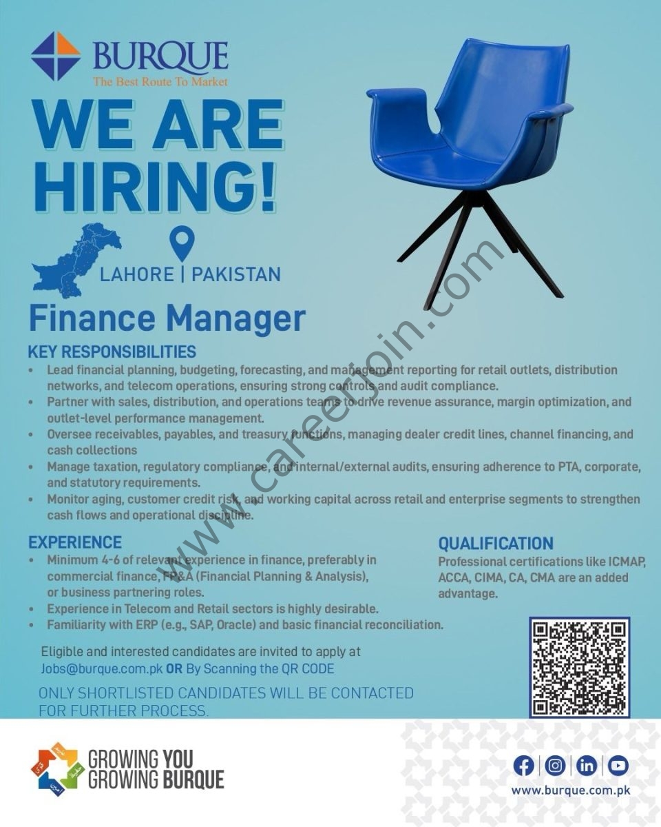 Burque Corporation Limited Jobs Finance Manager 1