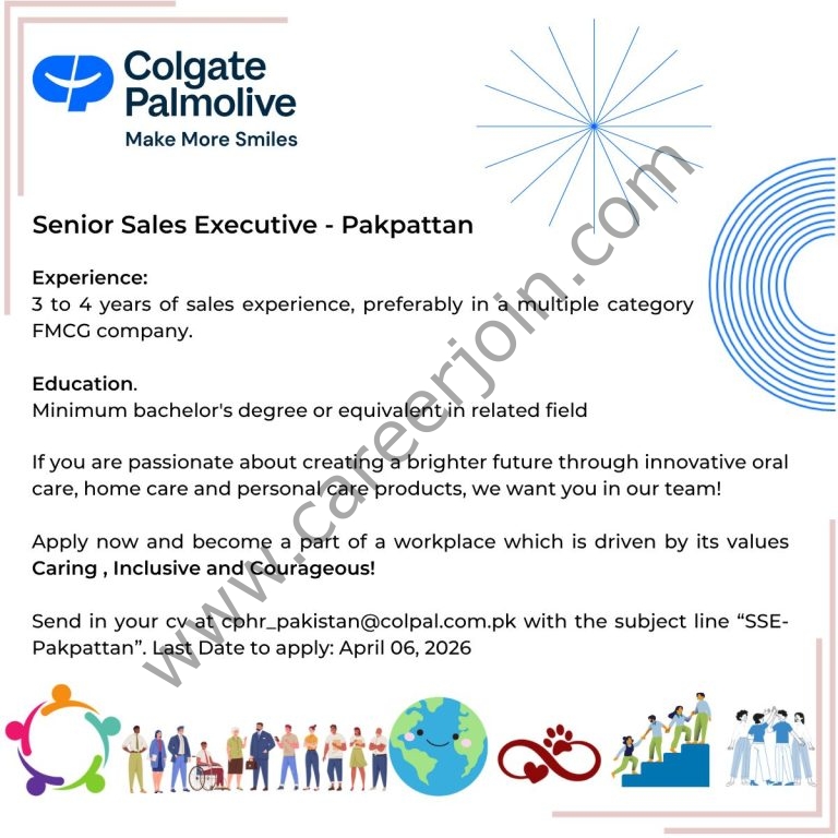 Colgate Palmolive Pakistan Jobs April 2026