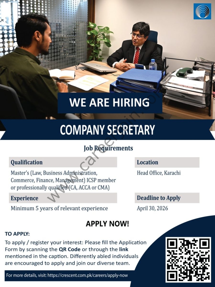 Crescent Steel & Allied Products Limited Jobs April 2026 2