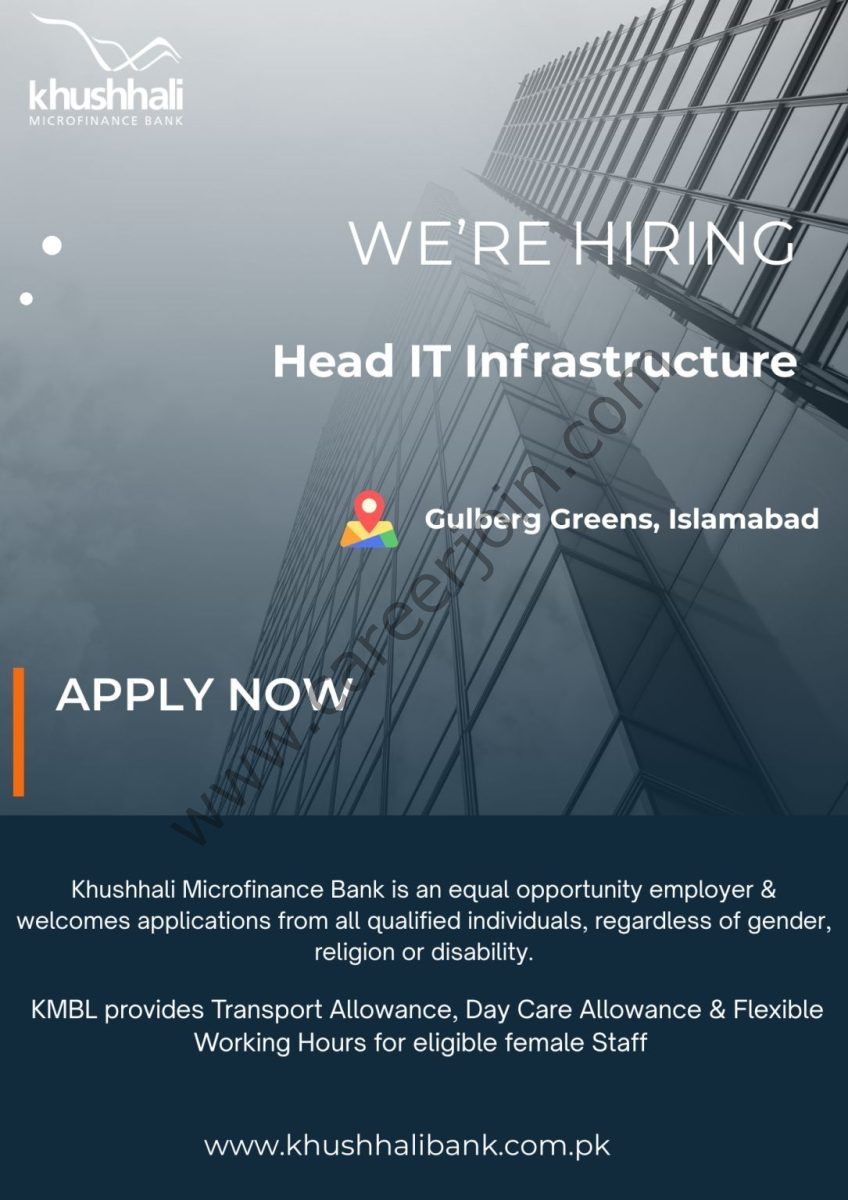 Khushhali Microfinance Bank Limited Jobs Head of IT Infrastructure  1
