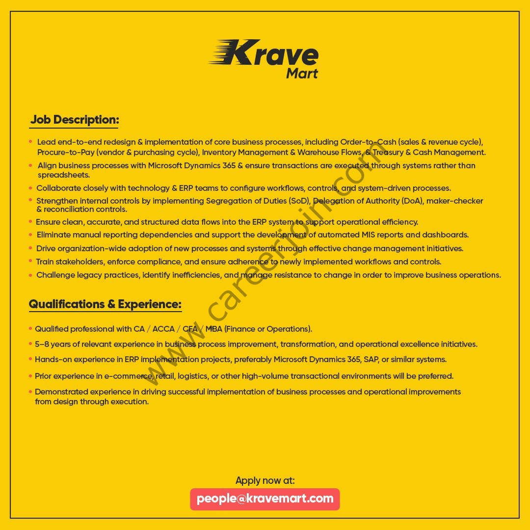 Krave Mart Jobs Process Improvement & Transformation Specialist 2