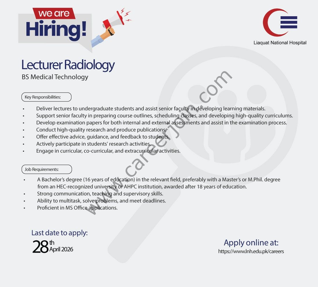 Liaquat National Hospital LNH Jobs April 2026 1