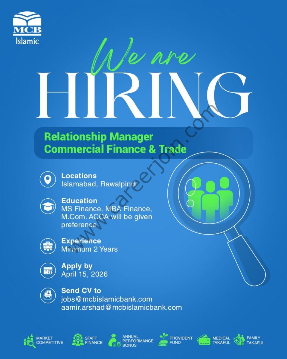MCB Islamic Bank Jobs Relationship Manager 1