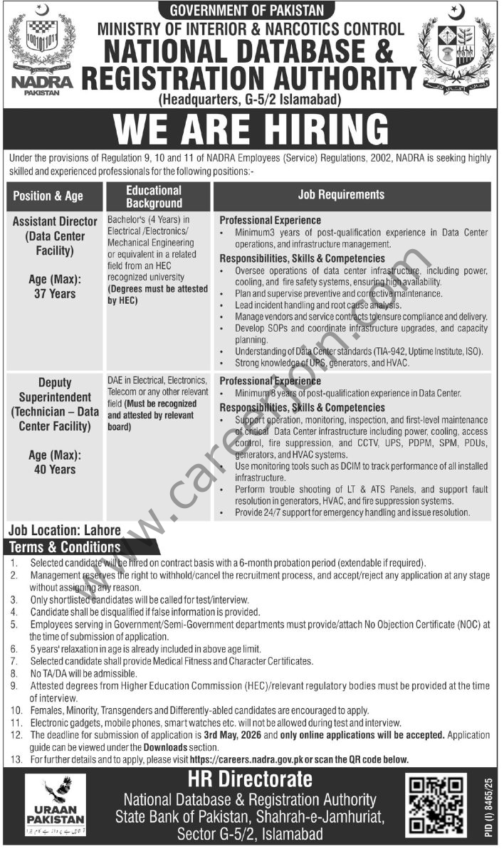 NADRA Jobs 19 April 2026 Express Tribune 1