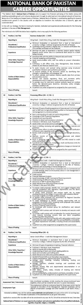 National Bank of Pakistan NBP Jobs 12 April 2026 Express Tribune 1