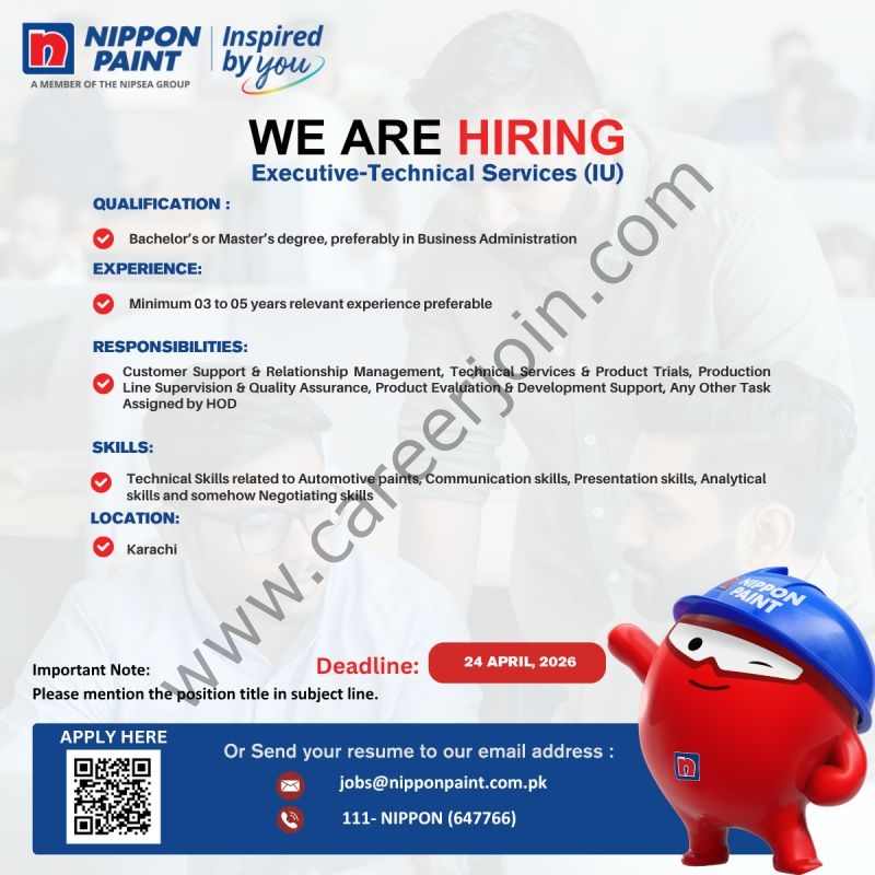 Nippon Paints Jobs April 2026 2