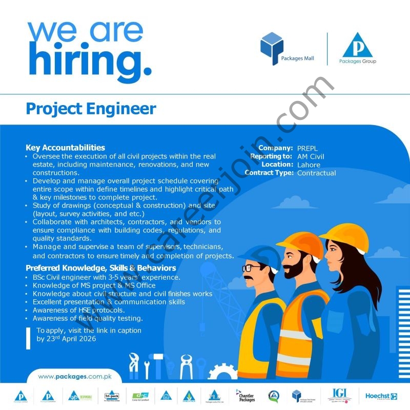 Packages Group Jobs Project Engineer 1