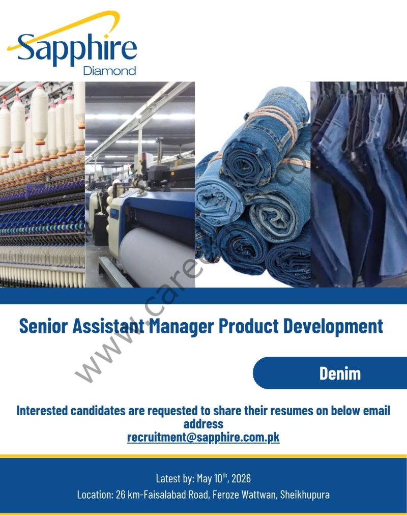 Sapphire Diamond Jobs Senior Assistant Manager Product Development 1