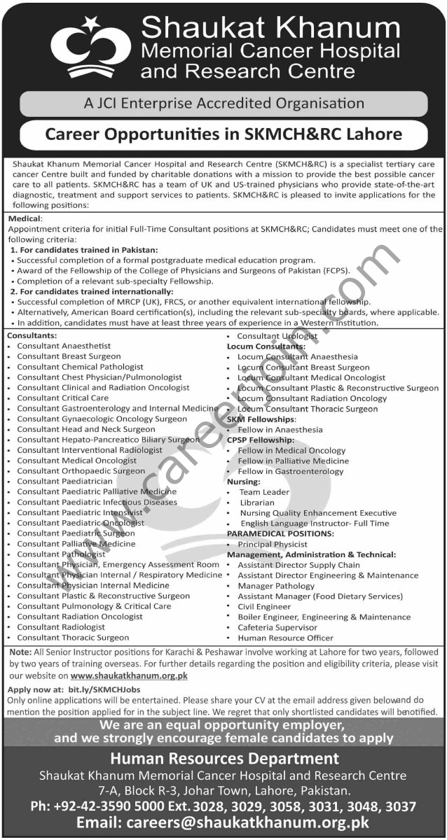 Shaukat Khanum Hospital Jobs 05 April 2026 Dawn 1