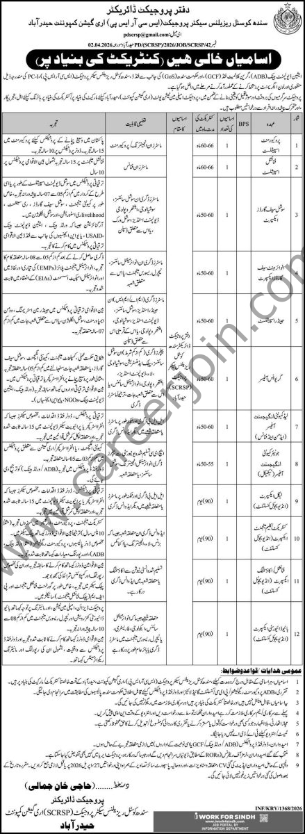 Sindh Coastal Resilience Sector Project Jobs 07 April 2026 Express Tribune 1