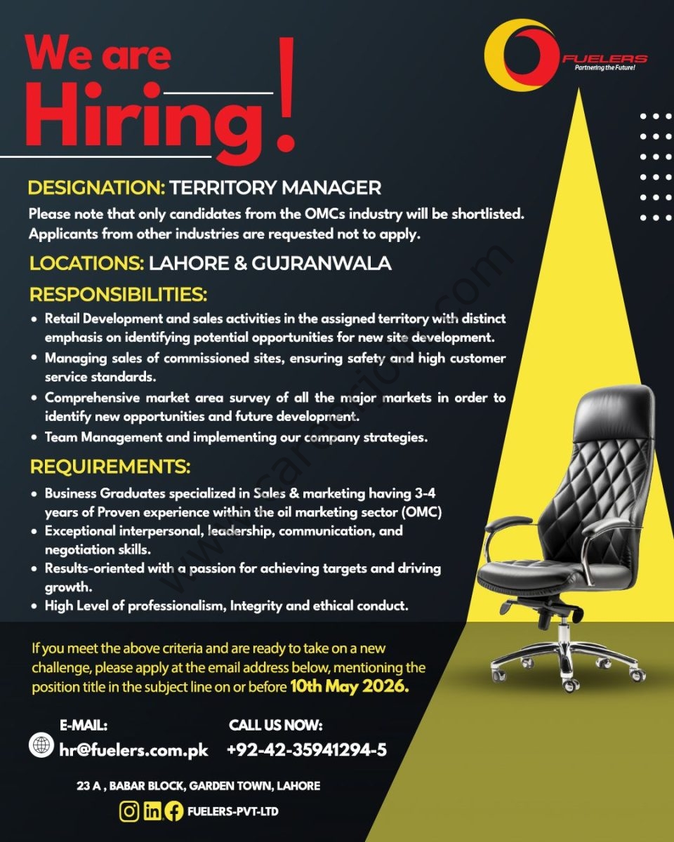 The Fuelers Pvt Ltd Jobs Territory Managers 1
