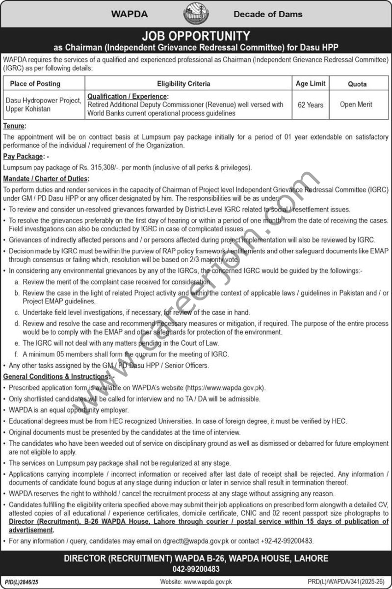WAPDA Jobs 19 April 2026 Express 1