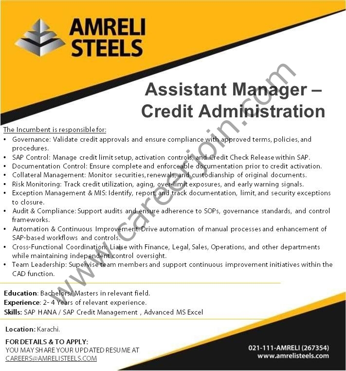 Amreli Steels Jobs May 2026 1