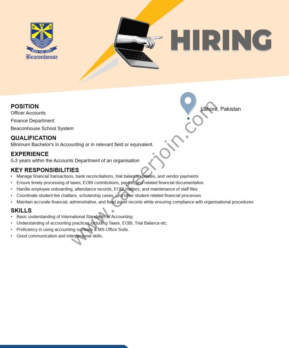 Beaconhouse Group Jobs Officer Accounts 1