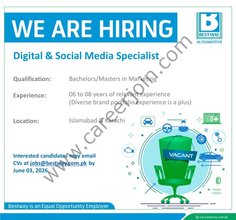 Bestway Cement Limited Jobs Digital & Social Media Specialist 1