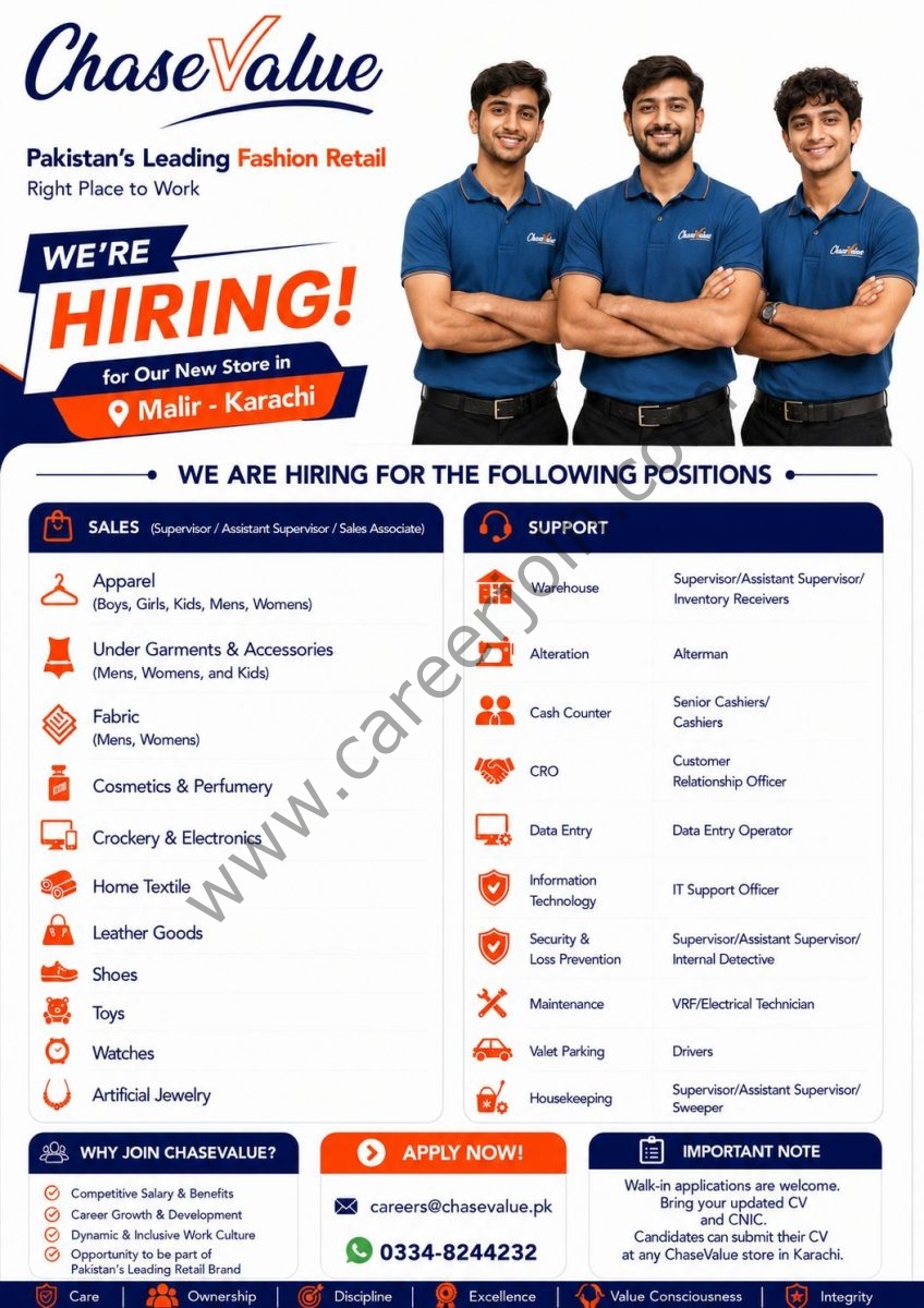 Chase Value Jobs May 2026 2