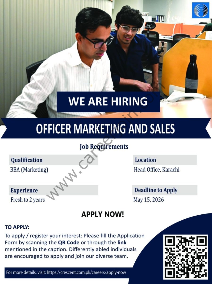 Crescent Steel & Allied Products Limited Jobs Officer Marketing and Sales 1

