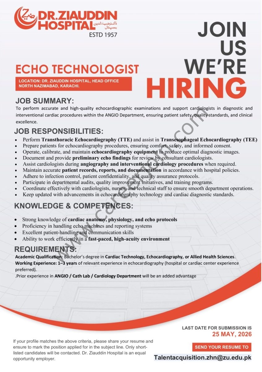 Dr Ziauddin Hospital Jobs May 2026 1