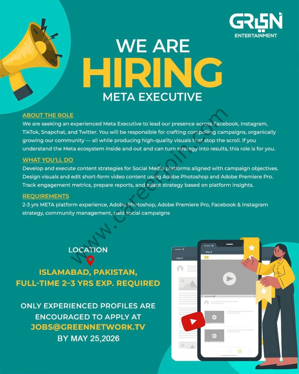 Green Entertainment Jobs May 2026 2