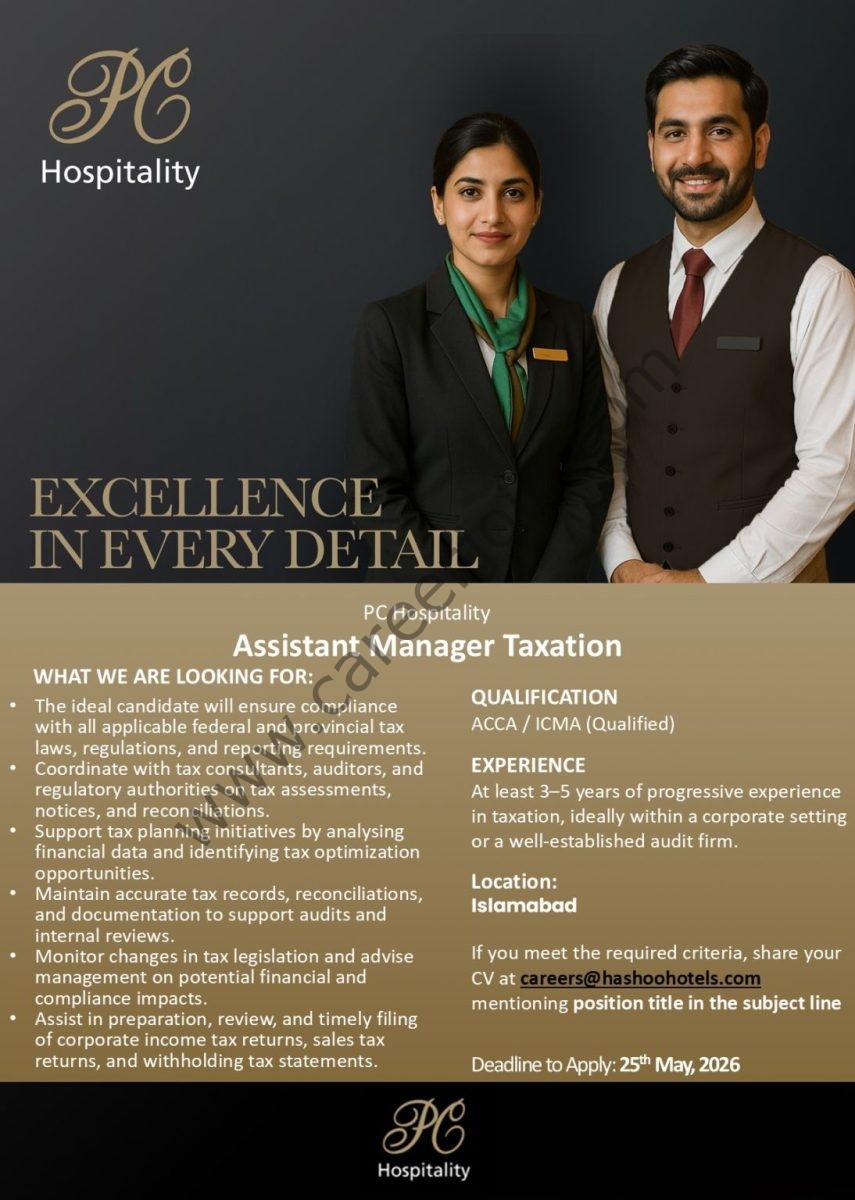 Hashoo Hotels Jobs Assistant Manager Taxation 1
